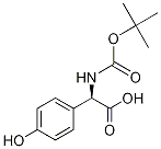 BOC-4-ヒドロキシ-D-フェニルグリシン 化学構造式