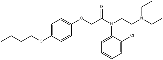 2-(p-Butoxyphenyloxy)-2'-chloro-N-[2-(diethylamino)ethyl]acetanilide,27468-70-8,结构式