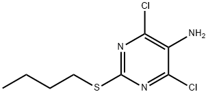 5-Pyrimidinamine, 2-(butylthio)-4,6-dichloro- Structure