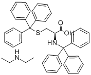 二乙基胺 N-三苯甲基-3-(三苯甲硫基)-L-丙氨酸盐, 27486-88-0, 结构式