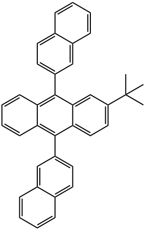 3-叔丁基-9,10-二(2-萘)蒽, 274905-73-6, 结构式
