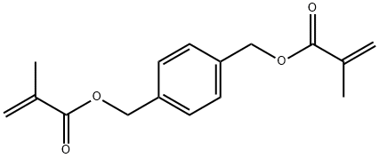 ビス(2-メチルプロペン酸)1,4-フェニレンビス(メチレン) 化学構造式