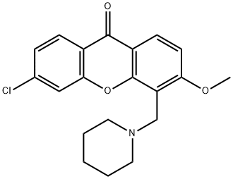 6-Chloro-3-methoxy-4-(piperidinomethyl)-9H-xanthen-9-one|