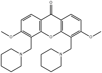 4,5-Bis(piperidinomethyl)-3,6-dimethoxy-9H-xanthen-9-one Structure