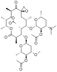 竹桃霉素三乙酸酯, 2751-09-9, 结构式