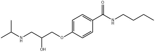 N-Butyl-4-[2-hydroxy-3-[(1-methylethyl)amino]propoxy]benzamide Struktur