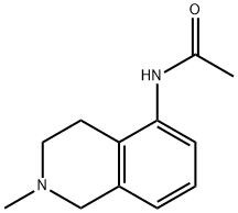 N-(1,2,3,4-テトラヒドロ-2-メチルイソキノリン-5-イル)アセトアミド 化学構造式