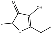 5-エチル-4-ヒドロキシ-2-メチルフラン-3(2H)-オン 化学構造式