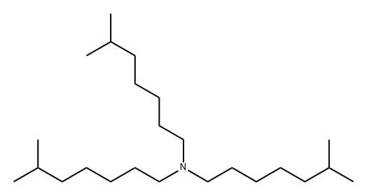 6-メチル-N,N-ビス(6-メチルヘプチル)-1-ヘプタンアミン 化学構造式