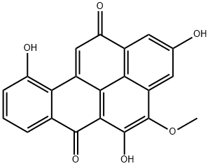 2,5,10-Trihydroxy-4-methoxybenzo[a]pyrene-6,12-dione,27575-46-8,结构式
