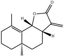 (3aS,9bβ)-3-メチレン-5aα,9-ジメチル-3a,4,5,5a,6,7,8,9b-オクタヒドロナフト[1,2-b]フラン-2(3H)-オン 化学構造式
