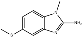 Benzimidazole, 2-amino-1-methyl-5-(methylthio)- (8CI) 化学構造式