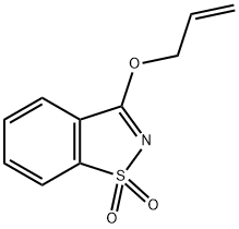 3-(アリルオキシ)-1,2-ベンゾイソチアゾール1,1-ジオキシド 化学構造式