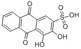 1,2-DIHYDROXYANTHRAQUINONE-3-SULFONIC ACID 化学構造式