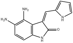 2H-Indol-2-one,  4,5-diamino-1,3-dihydro-3-(1H-pyrrol-2-ylmethylene)-,  (3Z)- 结构式