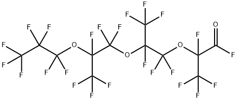 2,5,8-トリス(トリフルオロメチル)-2,4,4,5,7,7,8,10,10,11,11,12,12,12-テトラデカフルオロ-3,6,9-トリオキサドデカン酸フルオリド 化学構造式