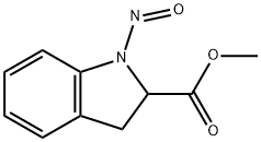 2-Indolinecarboxylicacid,1-nitroso-,methylester,()-(8CI) Structure