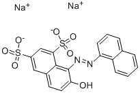 7-ヒドロキシ-8-(1-ナフタレニルアゾ)-1,3-ナフタレンジスルホン酸二ナトリウム 化学構造式