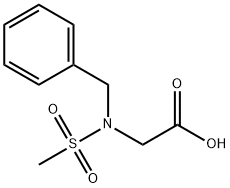 2-(N-ベンジルメチルスルホンアミド)酢酸 化学構造式