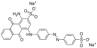 disodium 1-amino-9,10-dihydro-9,10-dioxo-4-[4-[(4-sulphonatophenyl)azo]anilino]anthracene-2-sulphonate,27678-26-8,结构式