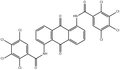 N,N'-(9,10-dihydro-9,10-dioxoanthracene-1,5-diyl)bis(2,3,4,5-tetrachlorobenzamide) Structure