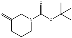 1-叔丁氧羰基-3-亚甲基哌啶,276872-89-0,结构式