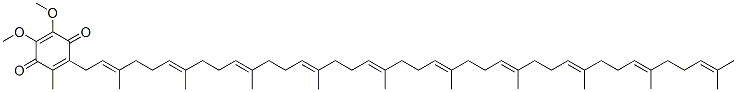 2-[(2E,6E,10E,14E,18E,22E,26E,30E,34E)-3,7,11,15,19,23,27,31,35,39-decamethyl-2,6,10,14,18,22,26,30,34,38-tetracontadecaenyl]-5,6-dimethoxy-3-methyl-2,5-cyclohexadiene-1,4-dione Structure