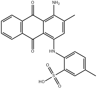 4-[(4-amino-9,10-dihydro-3-methyl-9,10-dioxo-1-anthryl)amino]toluene-3-sulphonic acid Structure