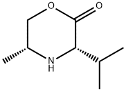 2-Morpholinone,5-methyl-3-(1-methylethyl)-,(3S,5R)-(9CI) 化学構造式