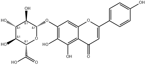 5,6-ジヒドロキシ-7-(β-D-グルコピラヌロノシルオキシ)-2-(4-ヒドロキシフェニル)-4H-1-ベンゾピラン-4-オン