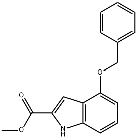 4-ベンジルオキシインドール-2-カルボン酸メチルエステル 化学構造式
