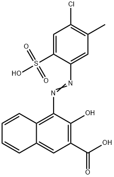 4-[(4-chloro-5-methyl-2-sulphophenyl)azo]-3-hydroxy-2-naphthoic acid 结构式