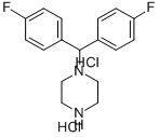 N-(BIS(4-FLUOROPHENYL)METHYL)PIPERAZINE DIHYDROCHLORIDE 化学構造式