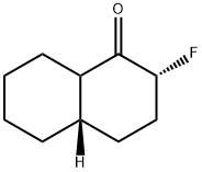 1(2H)-Naphthalenone,  2-fluorooctahydro-,  trans-  (8CI) Structure