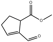 2-Cyclopentene-1-carboxylic acid, 2-formyl-, methyl ester (9CI) Structure