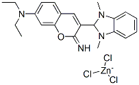 2-[7-(diethylamino)-2-imino-2H-1-benzopyran-3-yl]-1,3-dimethyl-1H-benzimidazole trichlorozincate Struktur