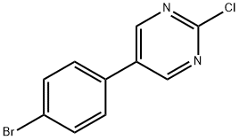 PYRIMIDINE, 5-(4-BROMOPHENYL)-2-CHLORO- Structure