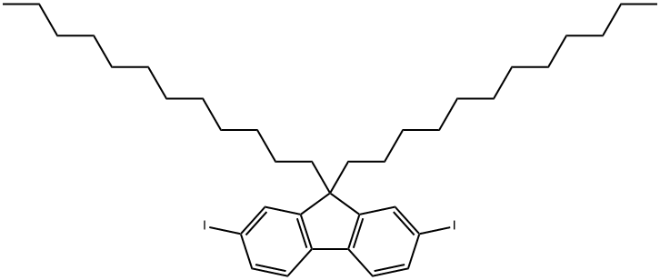 2,7-二碘-9,9-二(十二烷基)-9H-芴, 278176-07-1, 结构式
