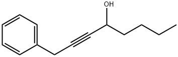 1-フェニル-2-オクチン-4-オール 化学構造式