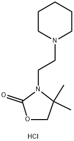 4,4-ジメチル-3-(2-ピペリジノエチル)オキサゾリジン-2-オン 化学構造式