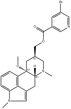 (8β)-10-메톡시-1,6-디메틸에르고린-8-메탄올-5-브로모-3-피리딘카복실 에스테르