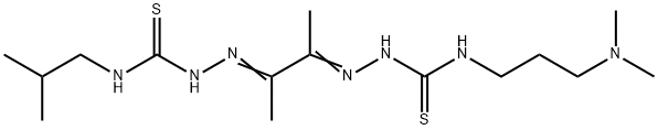 4-[3-(Dimethylamino)propyl]-4'-(2-methylpropyl)[1,1'-(1,2-dimethyl-1,2-ethanediylidene)bisthiosemicarbazide] Structure