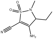 5-Isothiazolecarbonitrile,4-amino-3-ethyl-2,3-dihydro-2-methyl-,1,1-dioxide(9CI) Structure