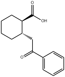 TRANS-2-(2-オキソ-2-フェニルエチル)シクロヘキサン-1-カルボン酸 化学構造式