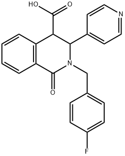 2-(4-FLUOROBENZYL)-1-OXO-3-PYRIDIN-4-YL-1,2,3,4-TETRAHYDROISOQUINOLINE-4-CARBOXYLIC ACID,278782-55-1,结构式