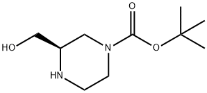 (R)-3-HYDROXYMETHYL-PIPERAZINE-1-CARBOXYLIC ACID TERT-BUTYL ESTER Structure