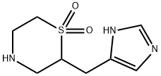 Thiomorpholine, 2-(1H-imidazol-4-ylmethyl)-, 1,1-dioxide (9CI) Struktur