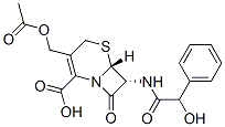 [6R-(6alpha,7beta)]-3-(acetoxymethyl)-7-(hydroxyphenylacetamido)-8-oxo-5-thia-1-azabicyclo[4.2.0]oct-2-ene-2-carboxylic acid,27910-26-5,结构式