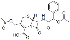 (6R,7R)-3-(acetyloxymethyl)-7-[(2-acetyloxy-2-phenyl-acetyl)amino]-8-o xo-5-thia-1-azabicyclo[4.2.0]oct-2-ene-2-carboxylic acid 结构式