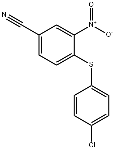4-[(4-CHLOROPHENYL)SULFANYL]-3-NITROBENZENECARBONITRILE,27917-77-7,结构式